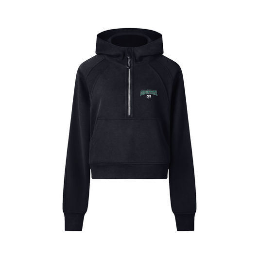 Concentrate Streetwear - Drop Out - 320gsm Cropped Half-Zip Hoodie