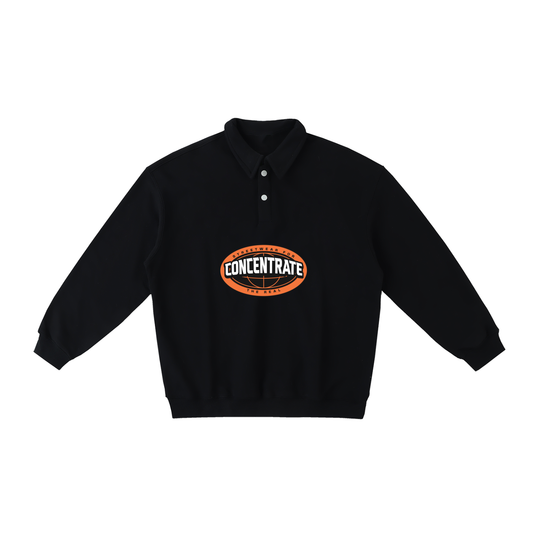 Concentrate StreetweThe Real - 380gsm Heavyweight Polo-Collar Sweatshirtar-