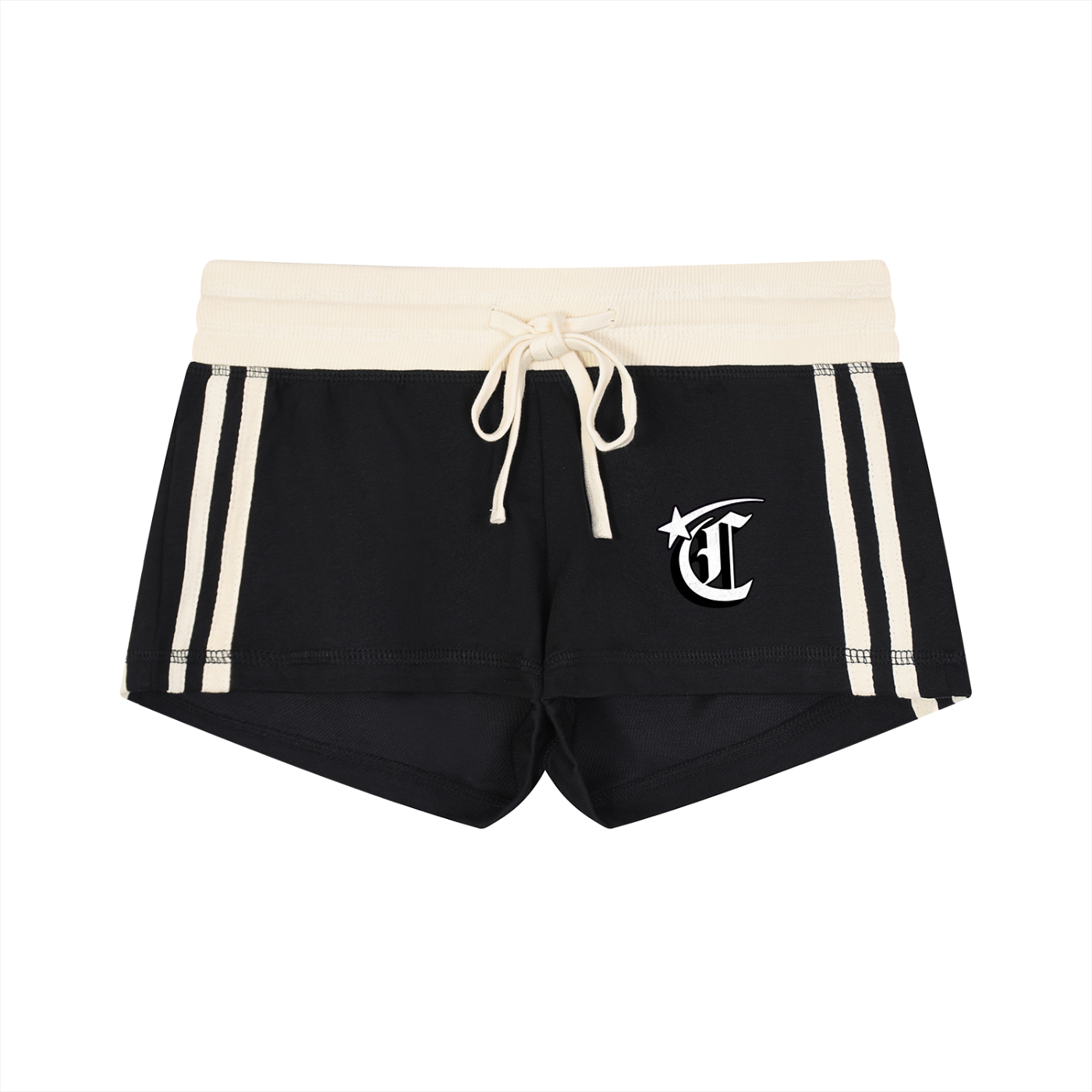 Concentrate Streetwear - Starry Sea - 220gsm Women's Cheeky Contrast Stripe Track Short Shorts