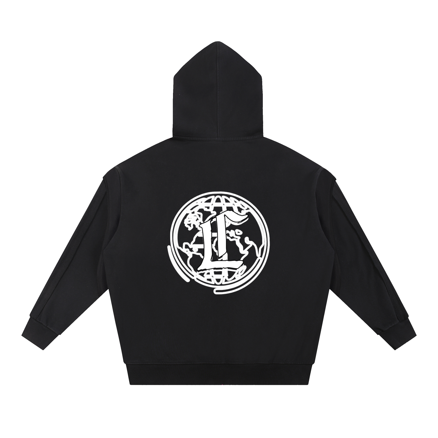 Concentrate Streetwear - CCS - 450gsm Contrast Tape Raw Edge Double Layered Zip Hoodie