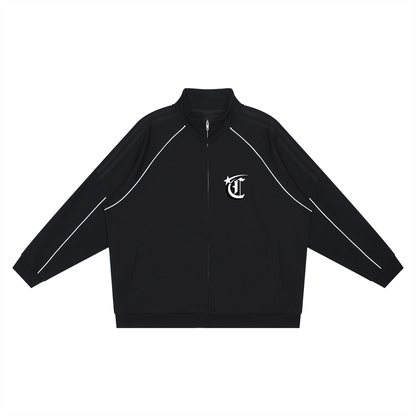 Concentrate Streetwear - Starry Sea - 365gsm Reflection Striped Raglan Sleeve  Jacket