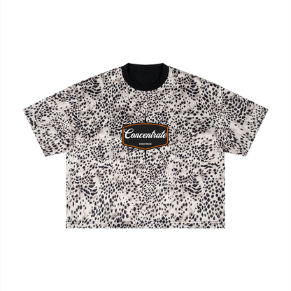 Concentrate Streetwear - 	Pure Emblem - 240gsm Unisex Leopard Print Boxy T-Shirt