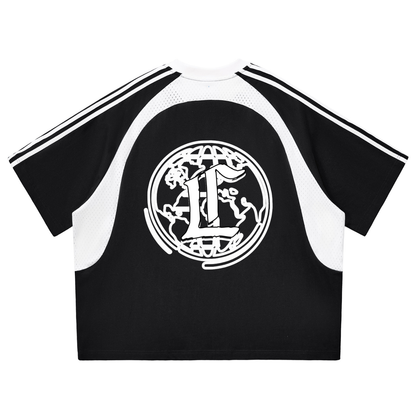 Concentrate Streetwear - CCS - 260gsm Contrast Stripes Panel Mesh T-shirt