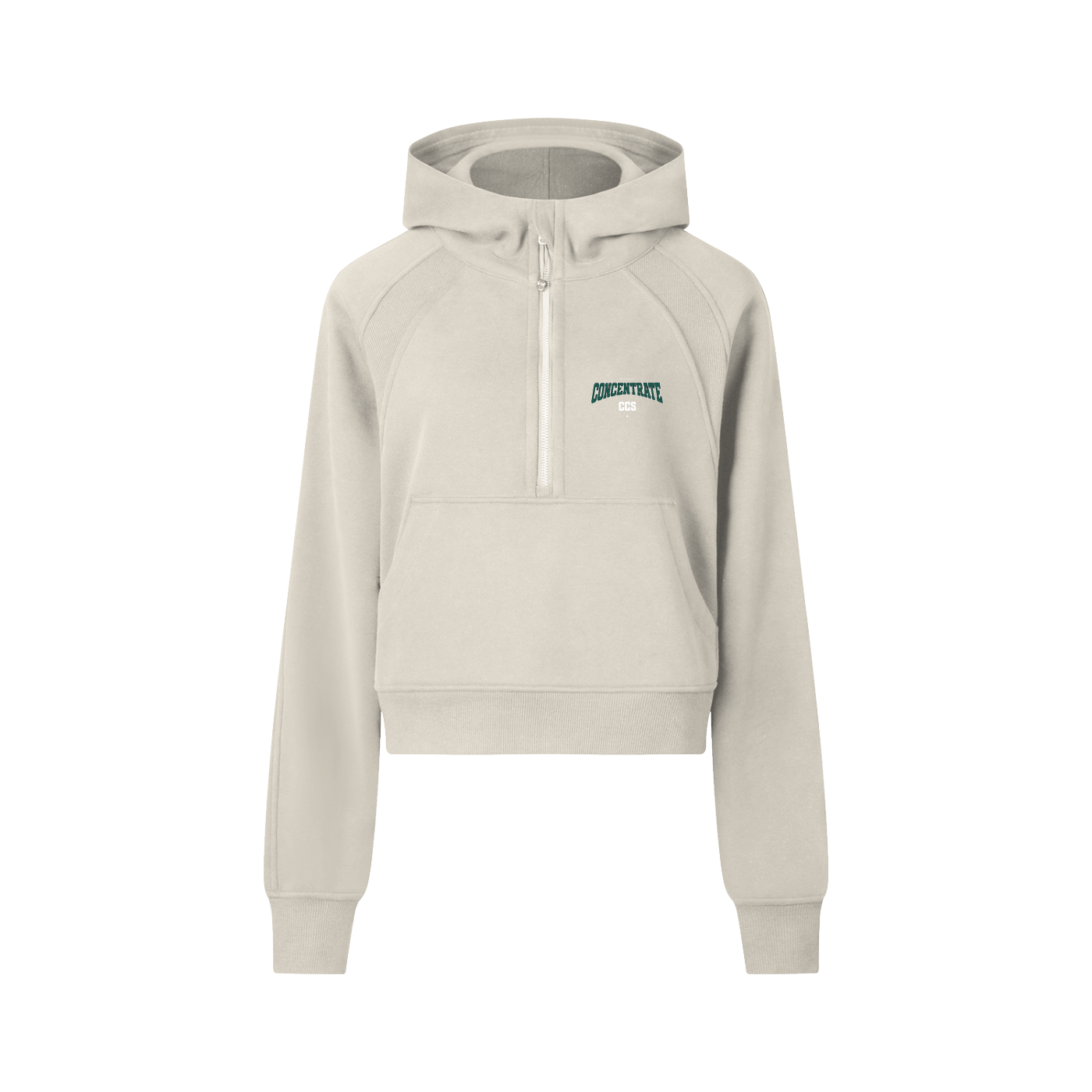 Concentrate Streetwear - Drop Out - 320gsm Cropped Half-Zip Hoodie