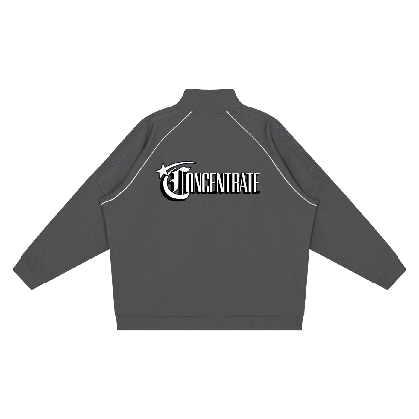 Concentrate Streetwear - Starry Sea - 365gsm Reflection Striped Raglan Sleeve  Jacket