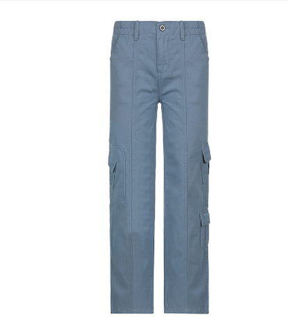 Concentrate Collective - Girl Cargo Solid Baggy Pants