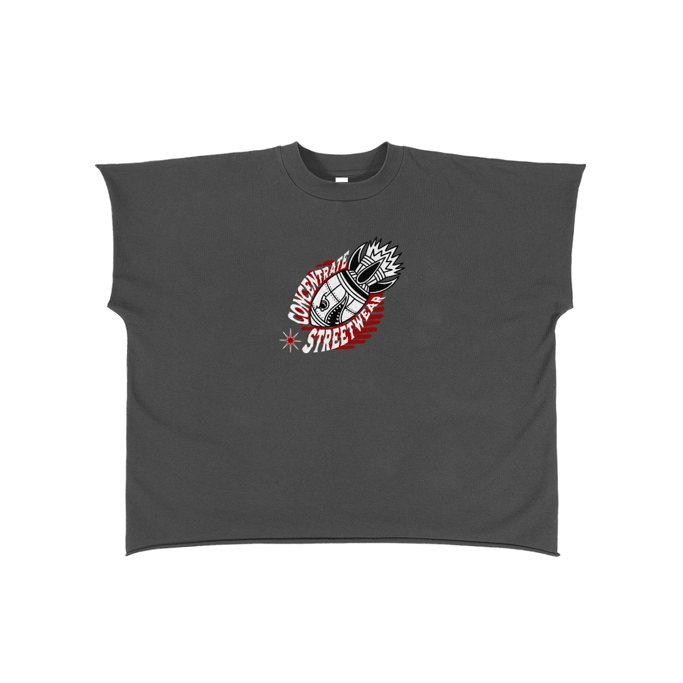 Concentrate Streetwear - Anti Control  - 280gsm Raw Edge Boxy Non-Shrink T-Shirt