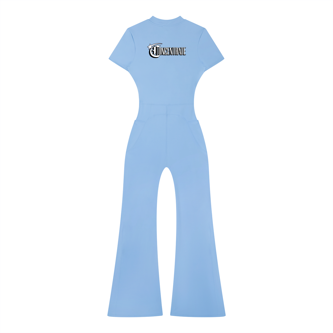 Concentrate Streetwear - Starry Sea - 230gsm Women’s Tight Flared Leg Quarter-Zip Jumpsuit