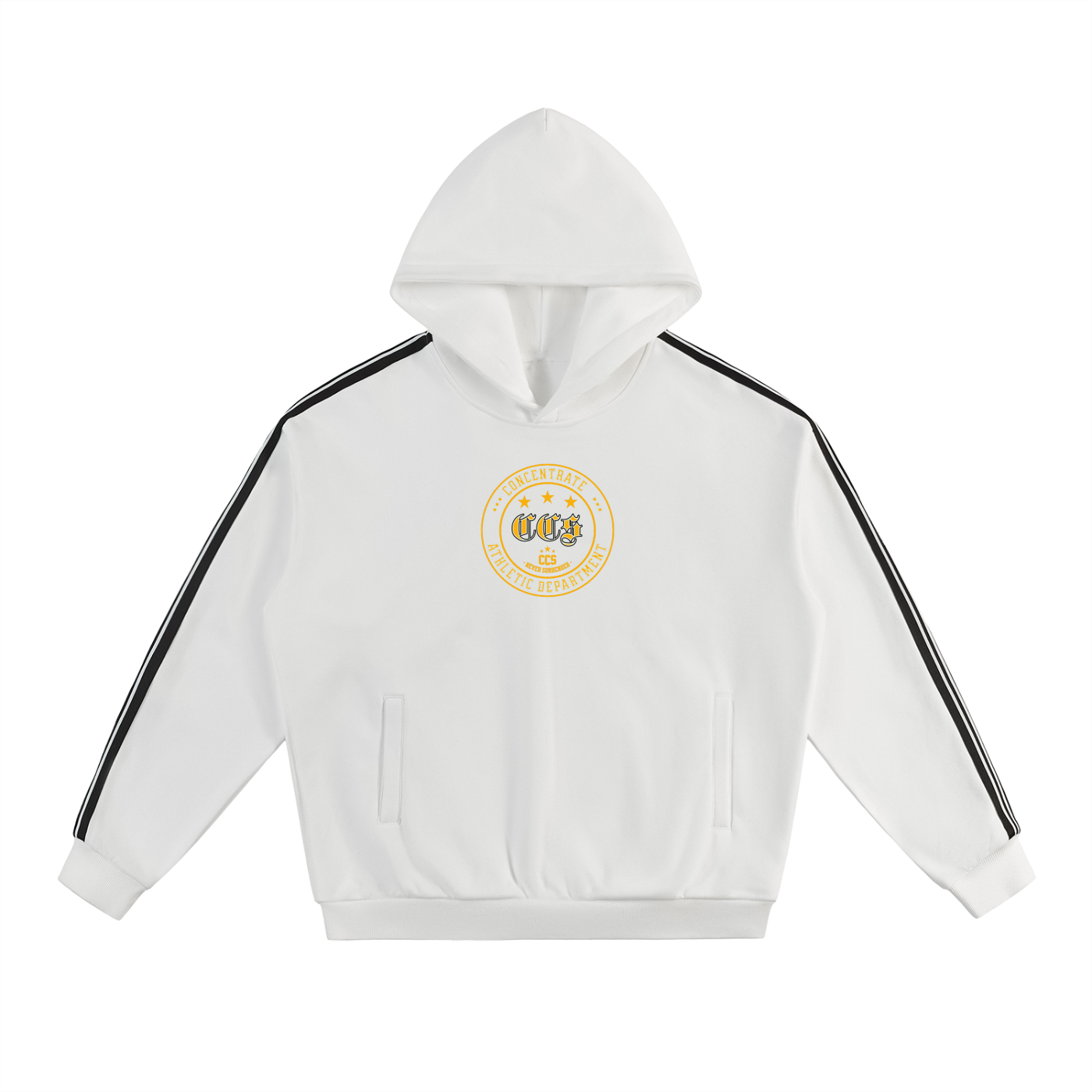 Concentrate Streetwear - CCS Athletics - 350gsm Side Stripe Drop-Shoulder Hoodie