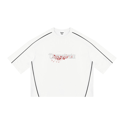Concentrate Streetwear - Splatter - 276gsm Unisex Heavyweight Boxy Piping T-Shirt