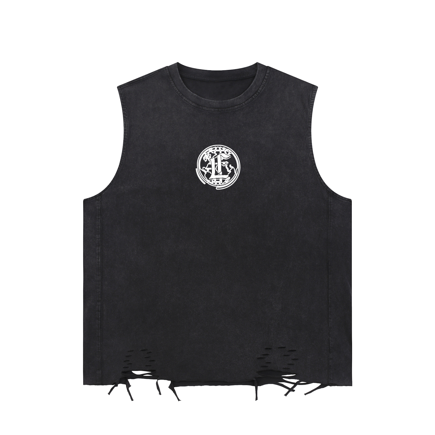 Concentrate Streetwear - CCS - 270gsm Snow Washed Raw Ripped-Hem Tank Top