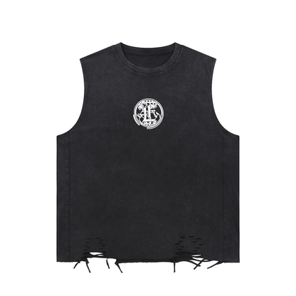 Concentrate Streetwear - CCS - 270gsm Snow Washed Raw Ripped-Hem Tank Top