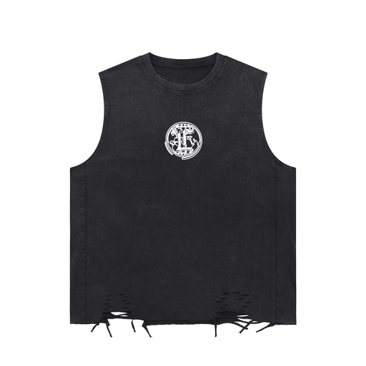 Concentrate Streetwear - CCS - 270gsm Snow Washed Raw Ripped-Hem Tank Top