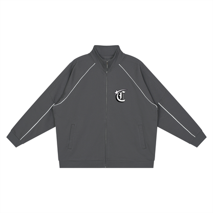 Concentrate Streetwear - Starry Sea - 365gsm Reflection Striped Raglan Sleeve  Jacket