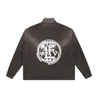 Concentrate Streetwear - CCS - 465gsm Sun Fade Raw Edge Quarter-Zip Sweatshirt