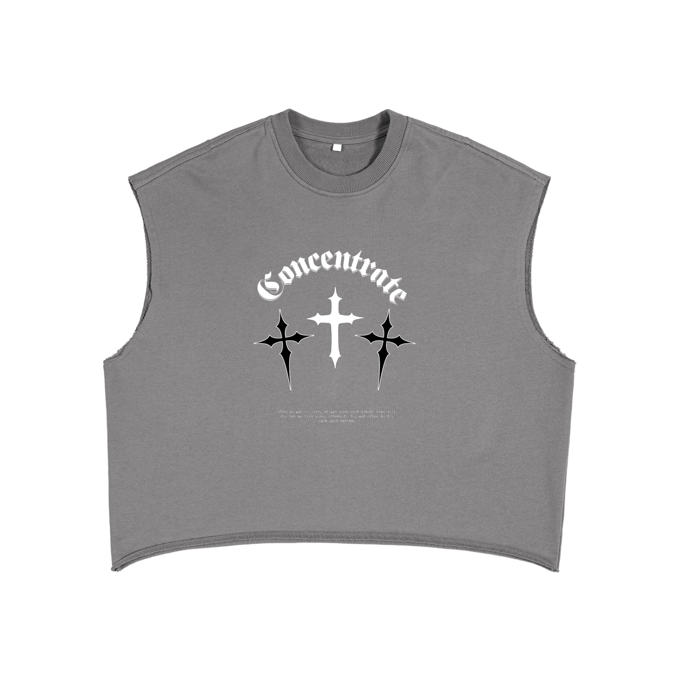 Concentrate Streetwear - Crosses - 340gsm French Terry Boxy Tank Top