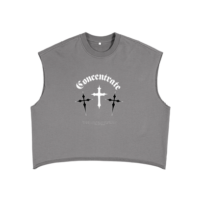 Concentrate Streetwear - Crosses - 340gsm French Terry Boxy Tank Top