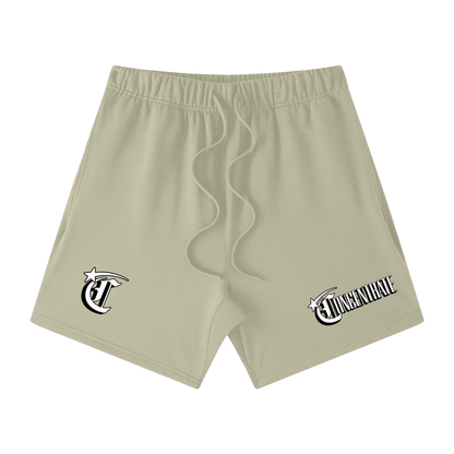 Concentrate Streetwear - Starry Sea - 425gsm Unisex Earth Tone Loose Fit Cotton Shorts