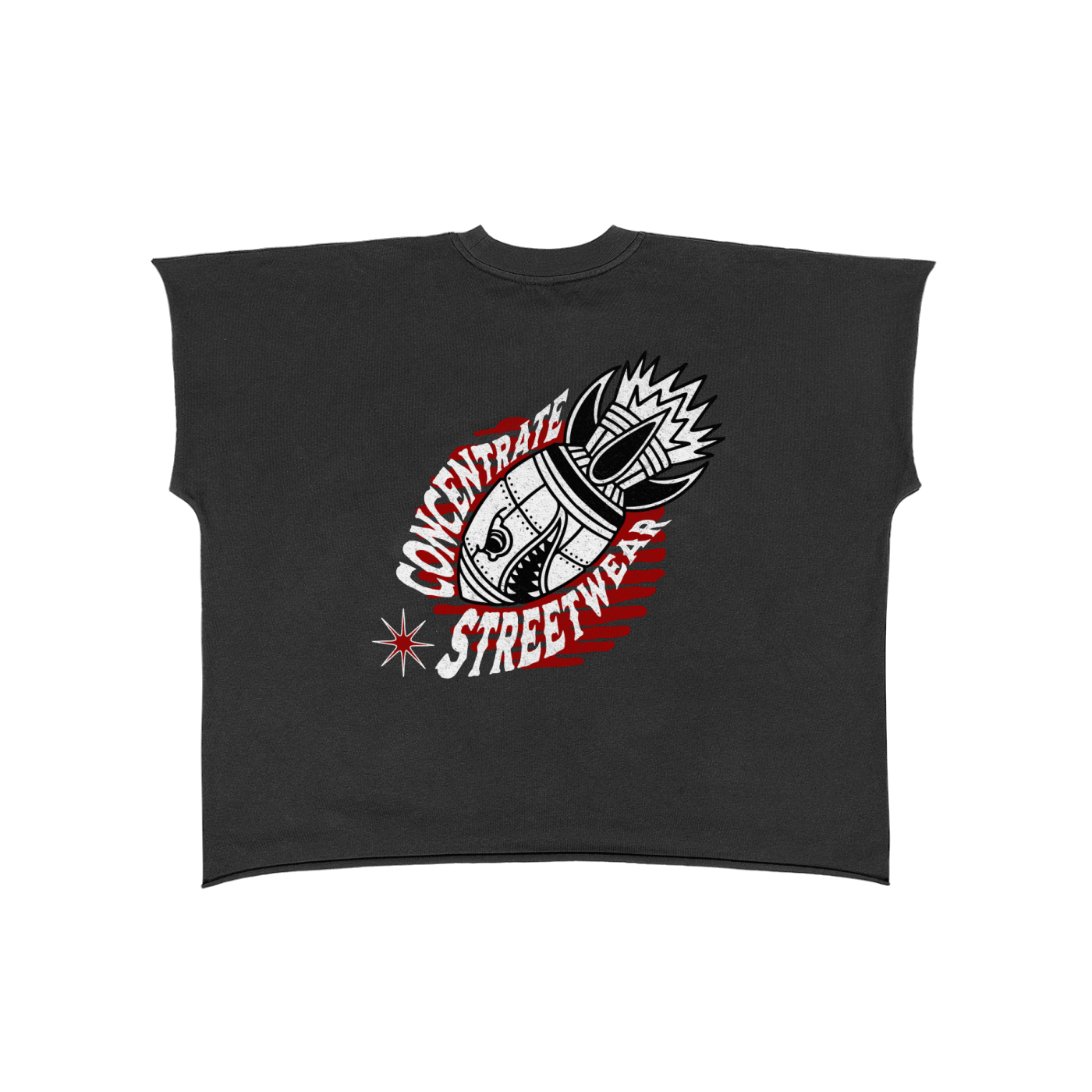 Concentrate Streetwear - Anti Control  - 280gsm Raw Edge Boxy Non-Shrink T-Shirt