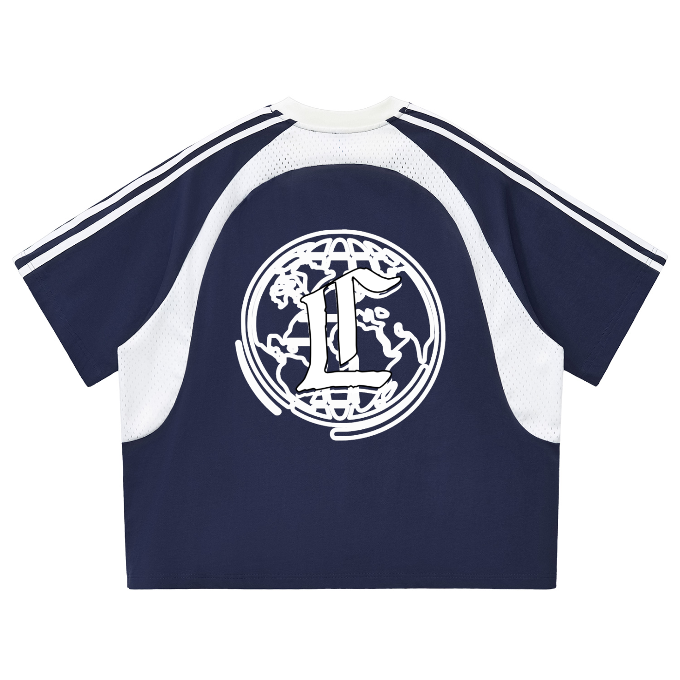 Concentrate Streetwear - CCS - 260gsm Contrast Stripes Panel Mesh T-shirt