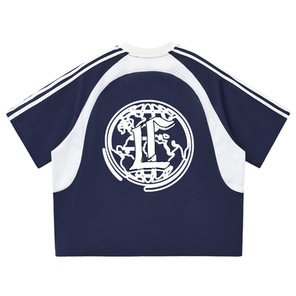 Concentrate Streetwear - CCS - 260gsm Contrast Stripes Panel Mesh T-shirt