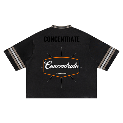 Concentrate Streetwear - 	Pure Emblem - 175gsm Unisex Boxy Striped Soccer Jersey