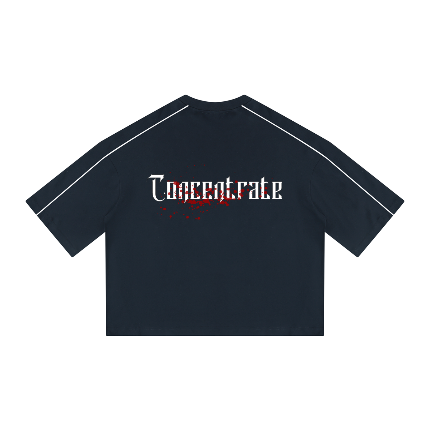 Concentrate Streetwear - Splatter - 276gsm Unisex Heavyweight Boxy Piping T-Shirt