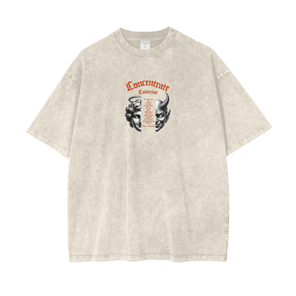 Concentrate - The Battle - Acid Wash 250 GSM - Oversize T-Shirt - Set