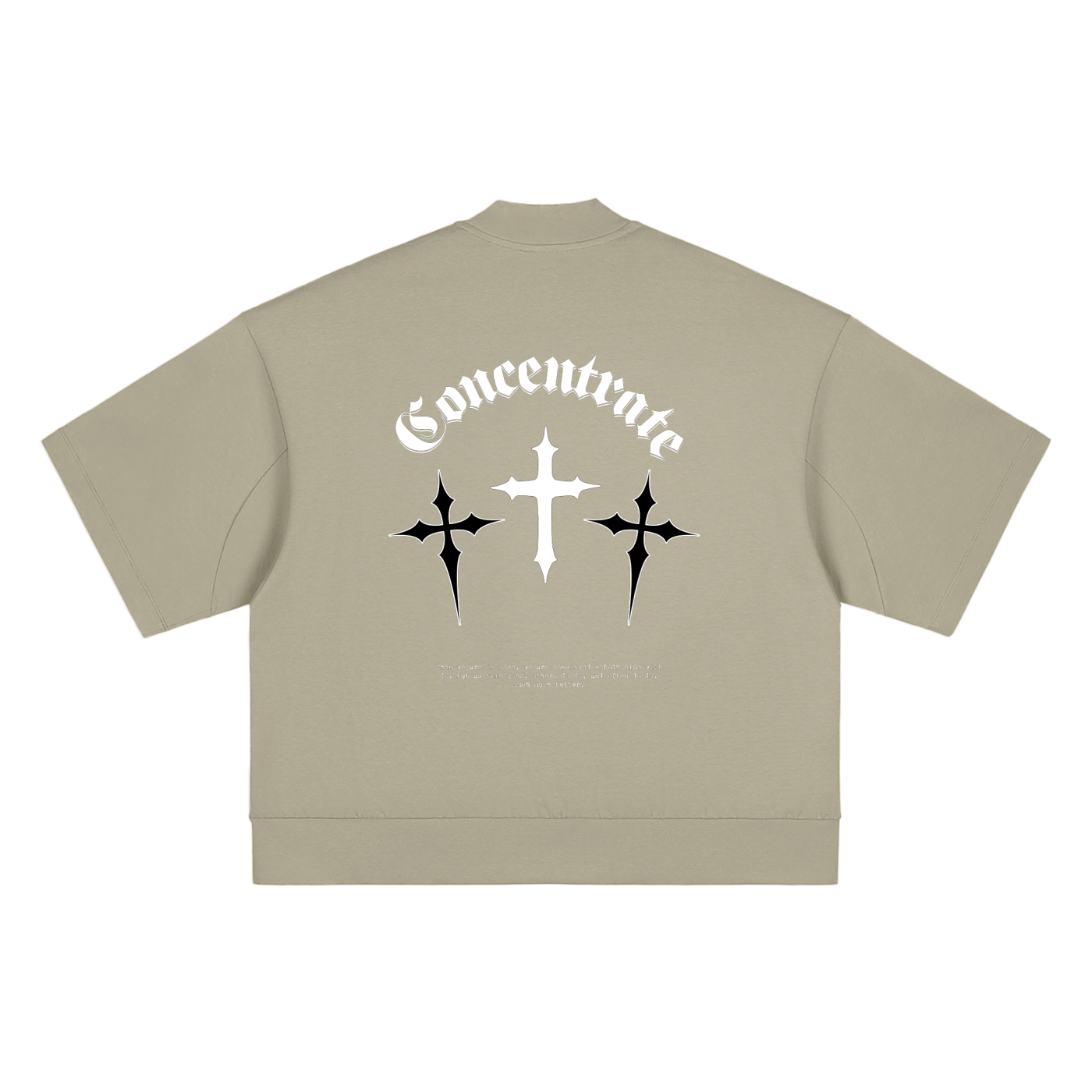 Concentrate Streetwear - Crossed - 305gsm Massive Heavyweight Oversized Mock Neck T-shirt