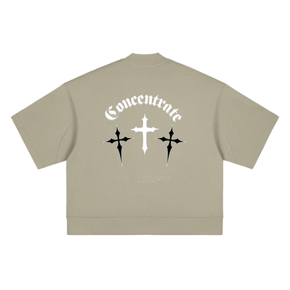Concentrate Streetwear - Crossed - 305gsm Massive Heavyweight Oversized Mock Neck T-shirt