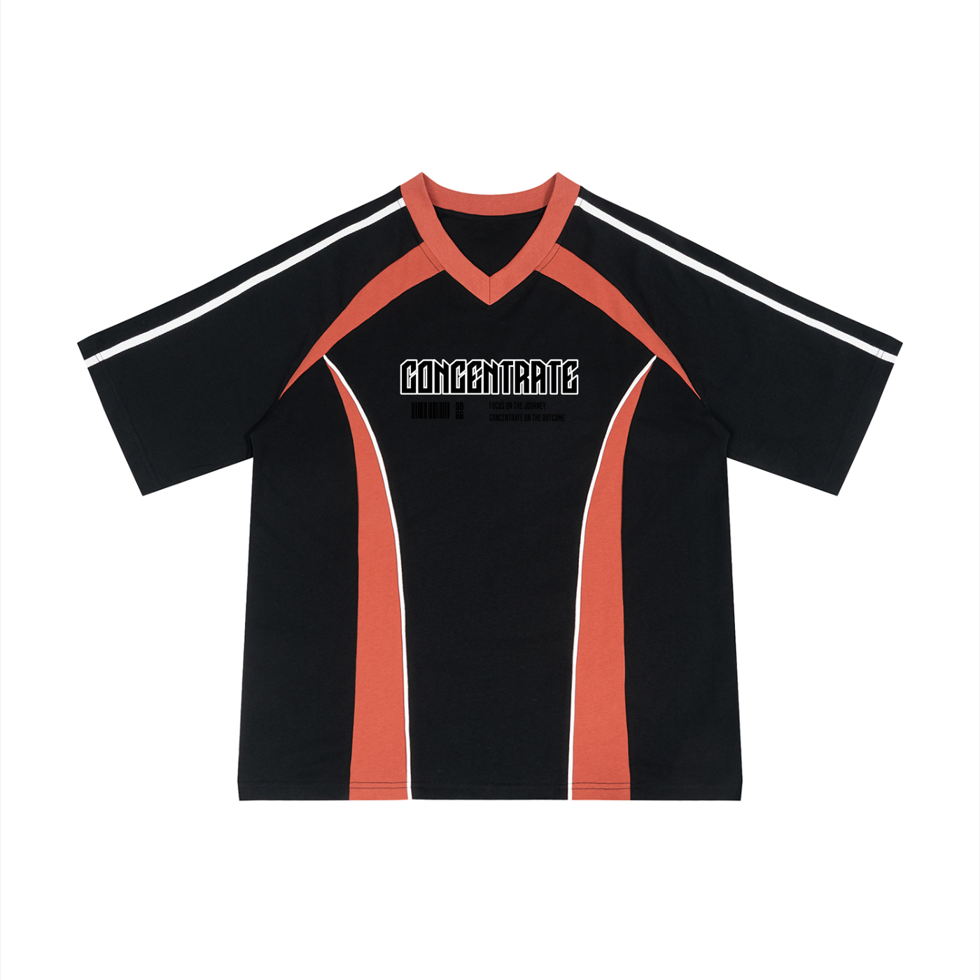 Concentrate Streetwear - Glory - 230gsm Unisex Color Block V-Neck T-Shirt
