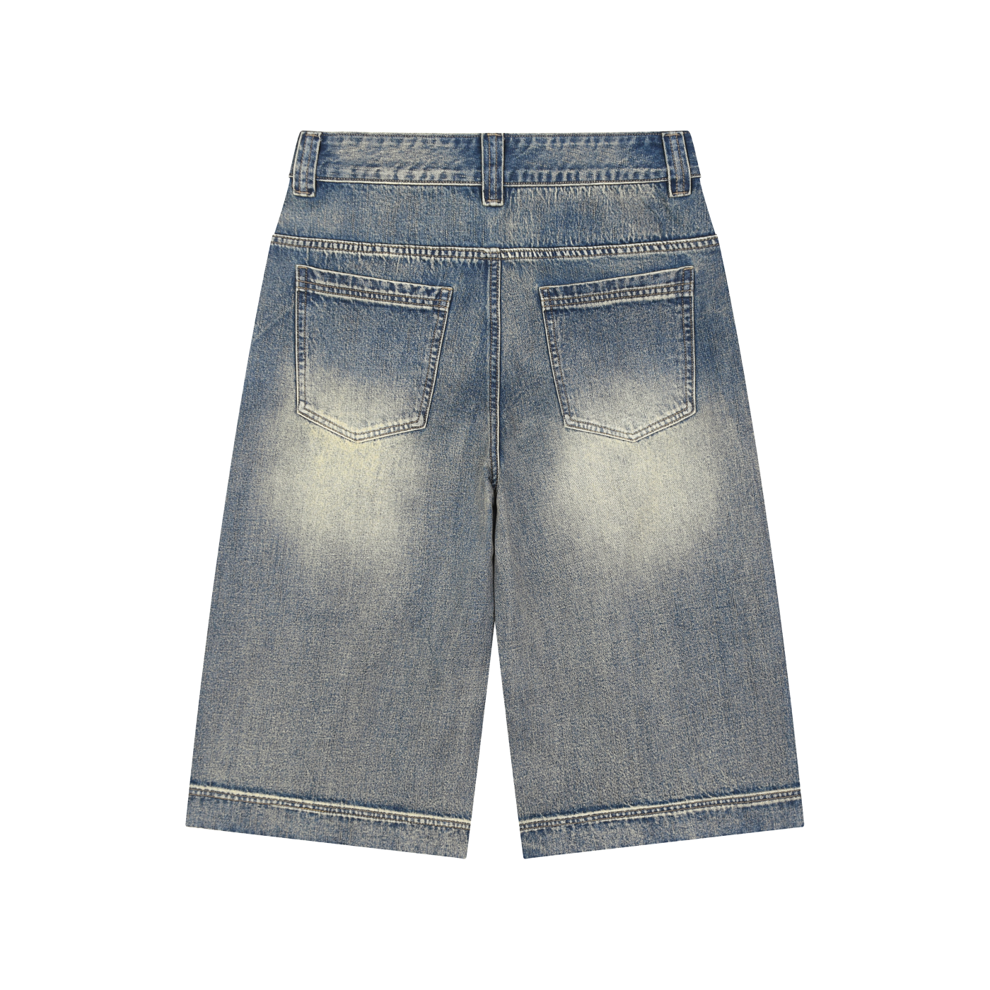 Concentrate Streetwear - Vintage Wash Baggy Denim Shorts/Jorts