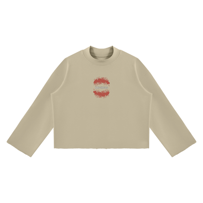 Concentrate Streetwear - Flamed - 350gsm Unisex Mock Neck Raw Edge Boxy Sweatshirt