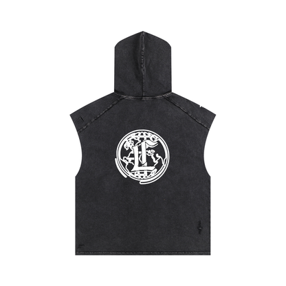 Concentrate Streetwear - CCS - 240gsm Snow Washed Warn Boxy Hooded Tank Top