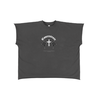 Concentrate Streetwear - Crossed - 280gsm Raw Edge Boxy Non-Shrink T-Shirt