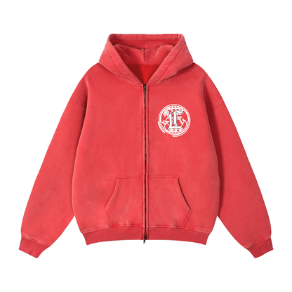 Concentrate Streetwear - CCS - 355gsm Zip-Through Boxy Fleece Hoodie