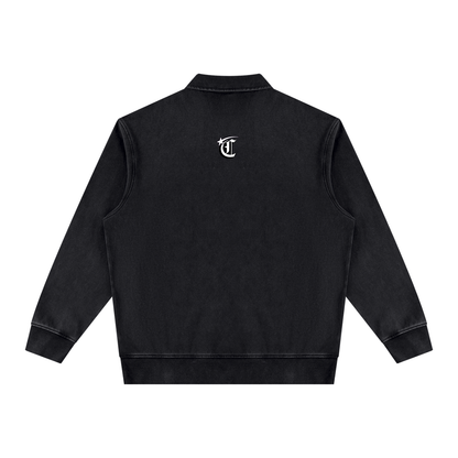 Concentrate Streetwear - Stary - 350gsm Unisex Vintage Wash Quarter-Zip Sweatshirt
