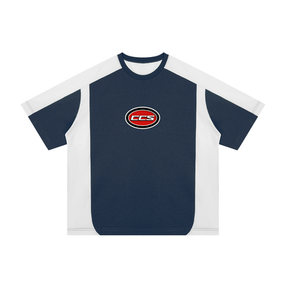Concentrate Streetwear - Red Cent CCS - 200gsm Unisex Color Block Loose T-Shirt