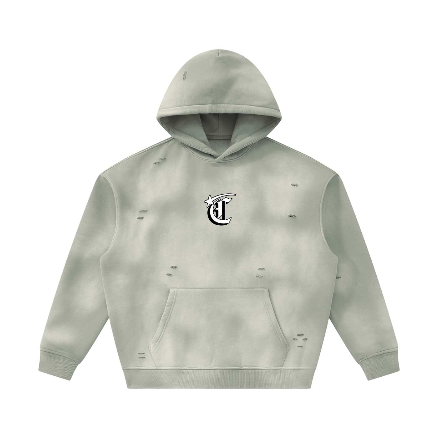 Concentrate Streetwear - Starry - 350gsm Unisex Sunfade Frayed Fleece Hoodie