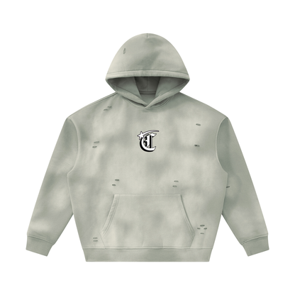 Concentrate Streetwear - Starry - 350gsm Unisex Sunfade Frayed Fleece Hoodie