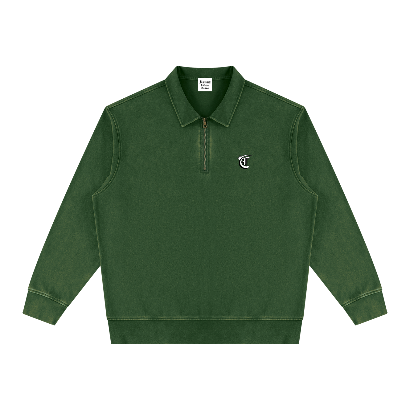 Concentrate Streetwear - Stary - 350gsm Unisex Vintage Wash Quarter-Zip Sweatshirt