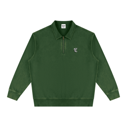 Concentrate Streetwear - Stary - 350gsm Unisex Vintage Wash Quarter-Zip Sweatshirt