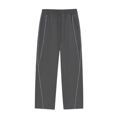 Concentrate Streetwear - Starry Sea - 365gsm Reflection Striped Straight-Leg Sweatpants