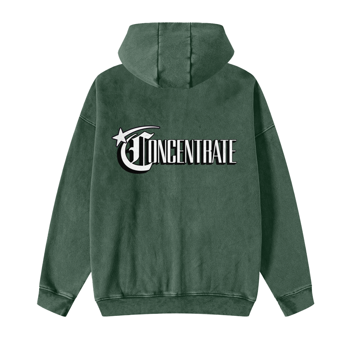 Concentrate Streetwear - Starry Sea - Snow Washed Zip-Through Fleece Hoodie