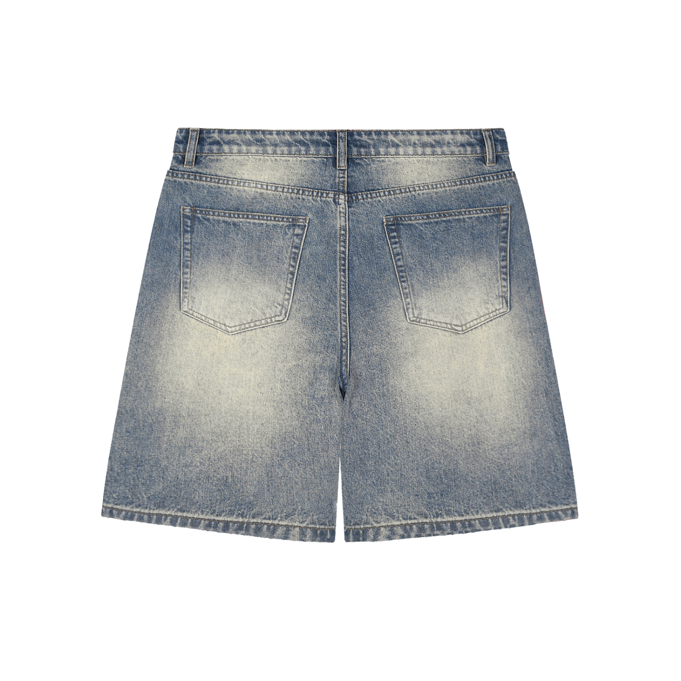 Concentrate Streetwear - Faded Distressed Baggy Denim Shorts/Jorts