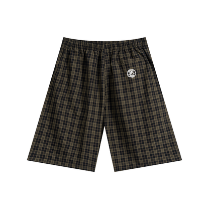 Concentrate Streetwear - CCS - 130gsm Unisex Plaid Wide Leg Shorts
