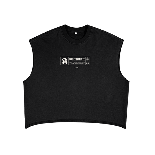 Concentrate Streetwear - Restricted - 340gsm French Terry Boxy/Cropped Tank Top
