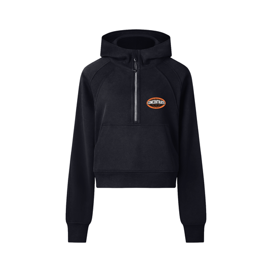 Concentrate Streetwear - The Real - 320gsm Cropped Half-Zip Hoodie