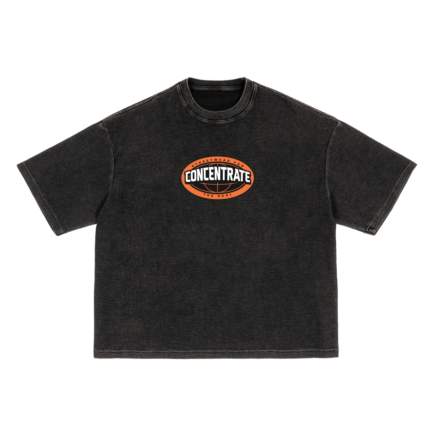 Concentrate Streetwear- The Real - 250gsm Waffle-Texture Washed Boxy T-Shirt