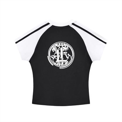 Concentrate Streetwear - CCS - 260gsm Contrast Stripes Bodycon Raglan  Sleeve T-Shirt